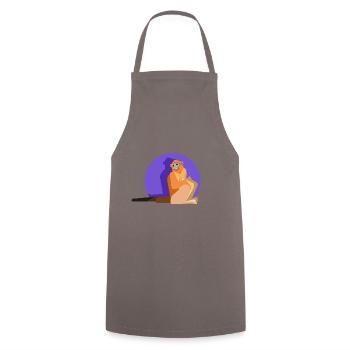 Snubnose d’or - Tablier de cuisine - gris - Devant - AI Model Male 185 dark (185cm)