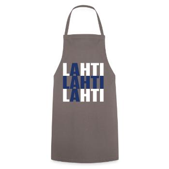 Lahti Finland Flag - Cooking Apron - grey - Front - AI Model Male 185 dark (185cm)