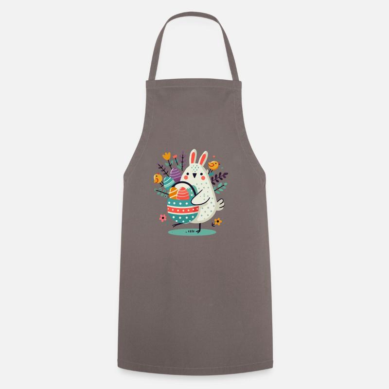 Doux motif de Pâques - Tablier de cuisine - gris