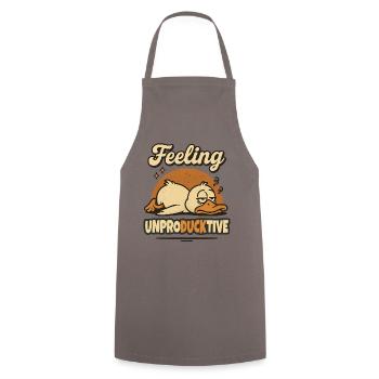 Feeling Unproductive Duck Duck Funny - Cooking Apron - grey - Front - AI Model Male 185 dark (185cm)