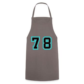 78 Number Symbol - Cooking Apron - grey - Front - AI Model Male 185 dark (185cm)