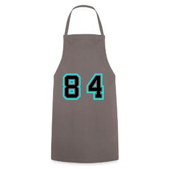 84 Number Symbol - Cooking Apron - grey - Front - AI Model Male 185 dark (185cm)