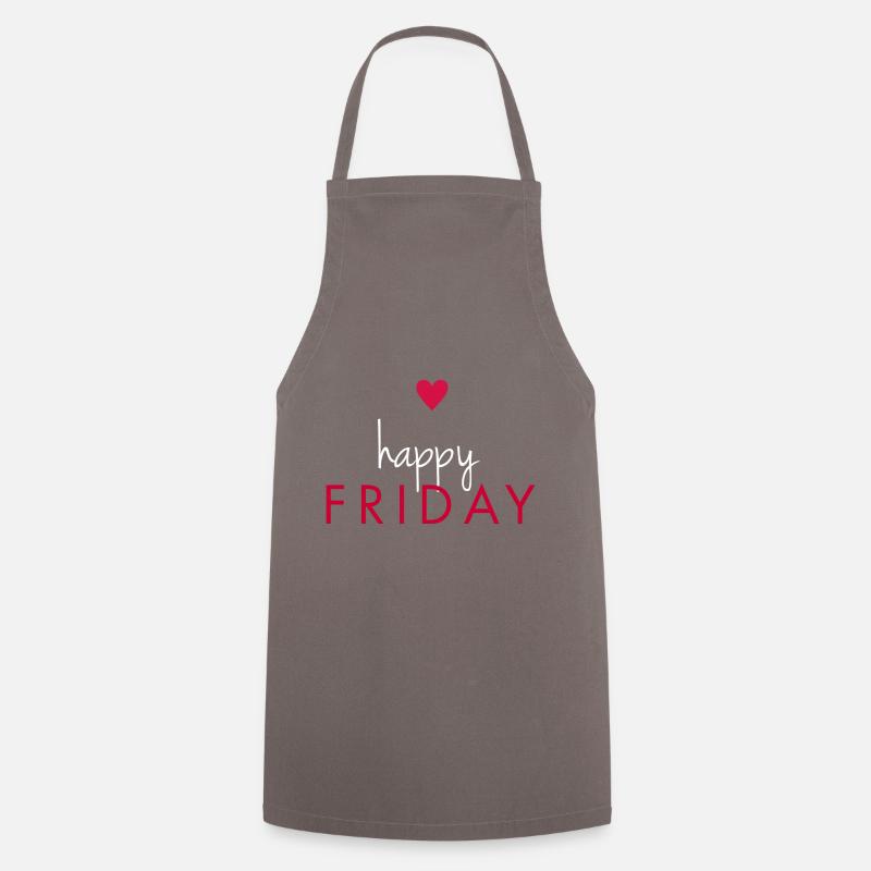 Happy Friday - Cooking Apron - grey