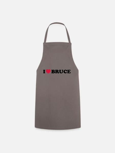 I love bruce - Tablier de cuisine - gris