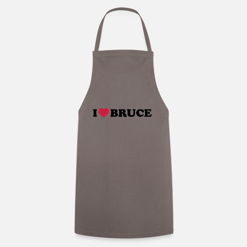 I love bruce - Tablier de cuisine - gris