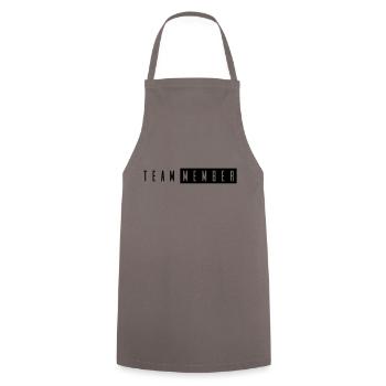 team member - Cooking Apron - grey - Front - AI Model Male 185 dark (185cm)