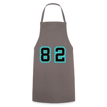 82 Symbole numérique - Tablier de cuisine - gris - Devant - AI Model Male 185 dark (185cm)