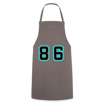 86 Symbole numérique - Tablier de cuisine - gris - Devant - AI Model Male 185 dark (185cm)