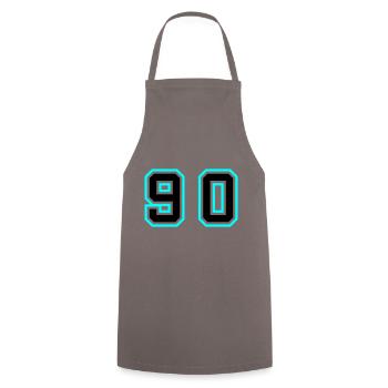 90 Symbole numérique - Tablier de cuisine - gris - Devant - AI Model Male 185 dark (185cm)