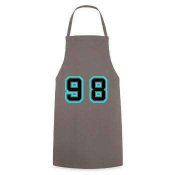 98 Symbole numérique - Tablier de cuisine - gris - Devant - AI Model Male 185 dark (185cm)