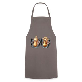 Peanut Peanuts Wild West Western Kids Child - Cooking Apron - grey - Front - AI Model Male 185 dark (185cm)