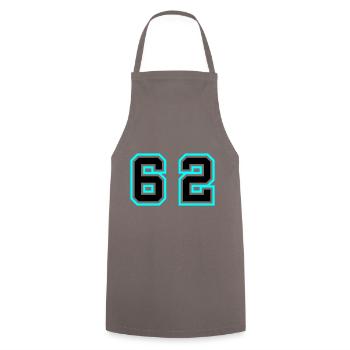 62 Symbole numérique - Tablier de cuisine - gris - Devant - AI Model Male 185 dark (185cm)