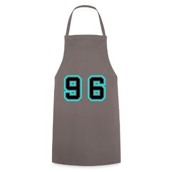 96 Symbole numérique - Tablier de cuisine - gris - Devant - AI Model Male 185 dark (185cm)