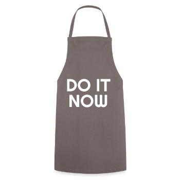 Do It Now - Motivational Quotes - Cooking Apron - grey - Front - AI Model Male 185 dark (185cm)