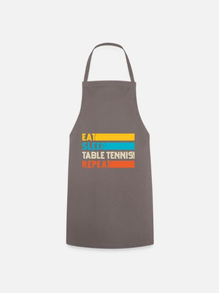 Eat Sleep Table Tennis Repeat Tischtennisspieler - Kochschürze - Grau