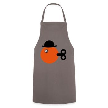 orange clockwise - Cooking Apron - grey - Front - AI Model Male 185 dark (185cm)