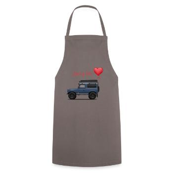 Cadeau Saint Valentin pour les amoureux de la voiture 4x4 Offroad - Tablier de cuisine - gris - Devant - AI Model Male 185 dark (185cm)