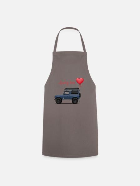 Valentines gift for car lovers 4x4 Offroad - Cooking Apron - grey