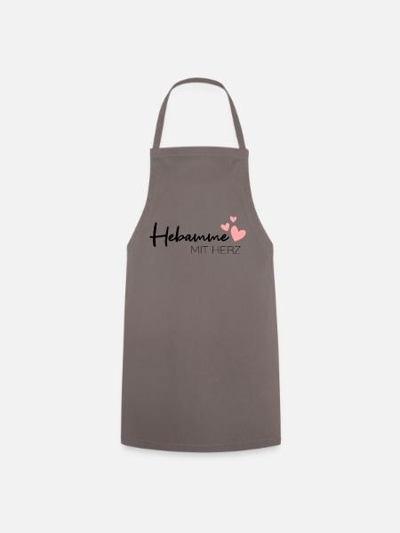 Hebamme mit Herz - Kochschürze - Grau