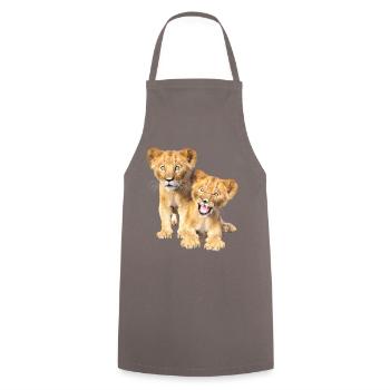 Lion - Tablier de cuisine - gris - Devant - AI Model Male 185 dark (185cm)