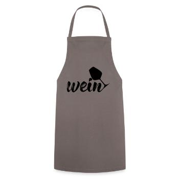 Wein, schwarz - Kochschürze - Grau - Vorne - AI Model Male 185 dark (185cm)
