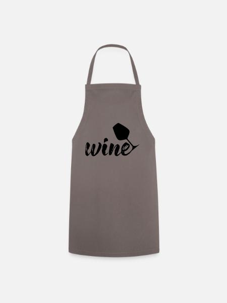 Wein - Kochschürze - Grau