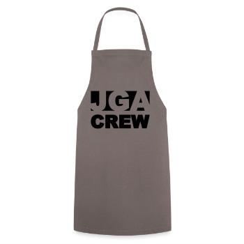 JGA crew style - Kochschürze - Grau - Vorne - AI Model Male 185 dark (185cm)