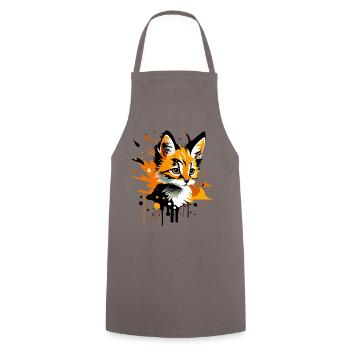 Kitten, Cat - Cooking Apron - grey - Front - AI Model Male 185 dark (185cm)