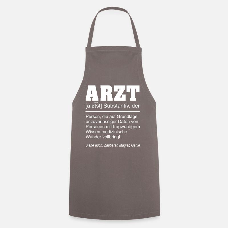 Arzt Definition Beruf lustig - Kochschürze - Grau