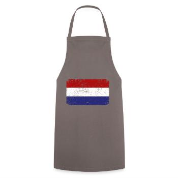 Niederlande Flagge Holland Niederländische Fahne - Kochschürze - Grau - Vorne - AI Model Male 185 dark (185cm)