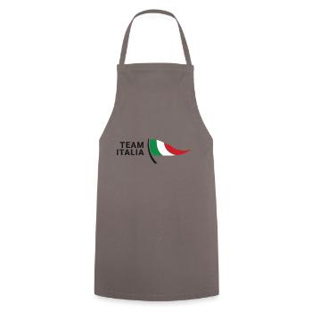 Team Italia - Kochschürze - Grau - Vorne - AI Model Male 185 dark (185cm)
