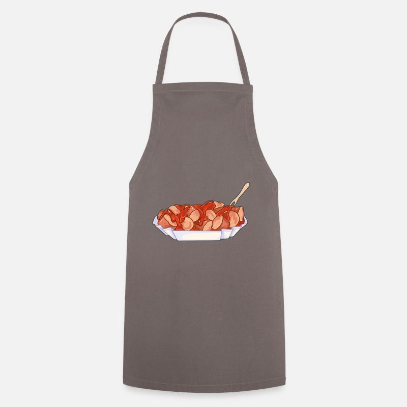 Currywurst - Kochschürze - Grau