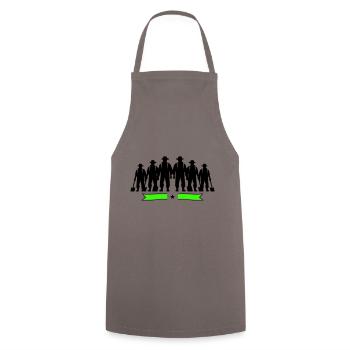 Silhouette de fermier Bauer - Tablier de cuisine - gris - Devant - AI Model Male 185 dark (185cm)