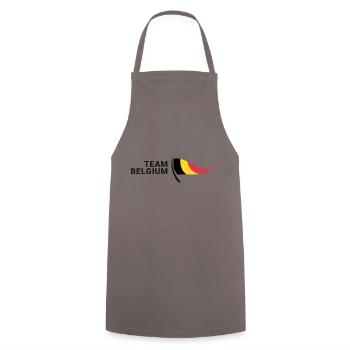 Team Belgium - Kochschürze - Grau - Vorne - AI Model Male 185 dark (185cm)