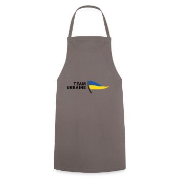 Team Ukraine - Kochschürze - Grau - Vorne - AI Model Male 185 dark (185cm)