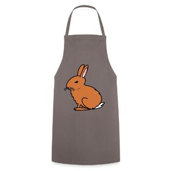 Rabbit - Cooking Apron - grey - Front - AI Model Male 185 dark (185cm)