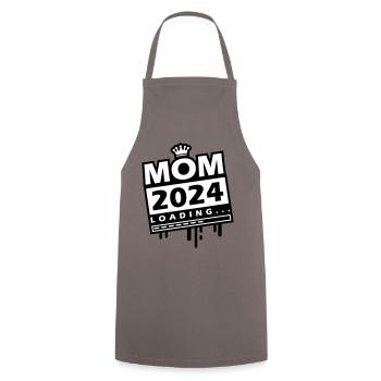 Mama 2024 Loading Mom - Kochschürze - Grau - Vorne - AI Model Male 185 dark (185cm)