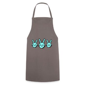 Hase Ostern Symbol - Kochschürze - Grau - Vorne - AI Model Male 185 dark (185cm)