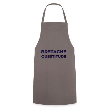 bretagne ouestitude - Tablier de cuisine - gris - Devant - AI Model Male 185 dark (185cm)
