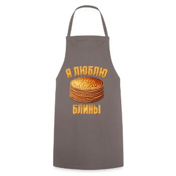 J’adore les blinis crêpes russes russie - Tablier de cuisine - gris - Devant - AI Model Male 185 dark (185cm)