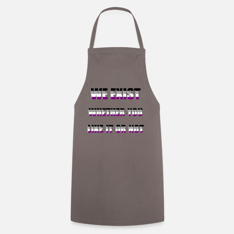 We Exist - Drapeau Asexué - Tablier de cuisine - gris
