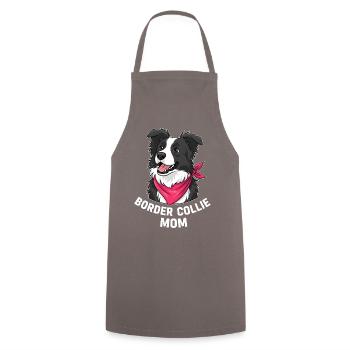 order Collie Mom Illustration for Dog Lovers - Cooking Apron - grey - Front - AI Model Male 185 dark (185cm)