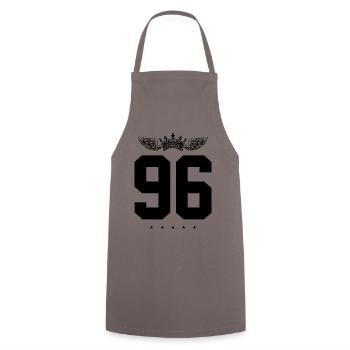 96 Couronne numérique - Tablier de cuisine - gris - Devant - AI Model Male 185 dark (185cm)