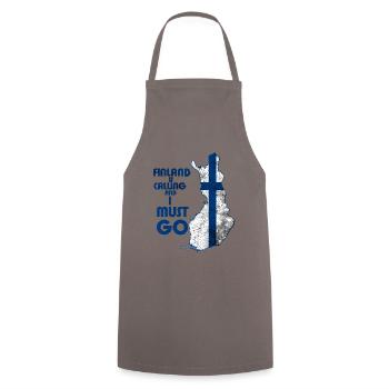 Finlande - Tablier de cuisine - gris - Devant - AI Model Male 185 dark (185cm)