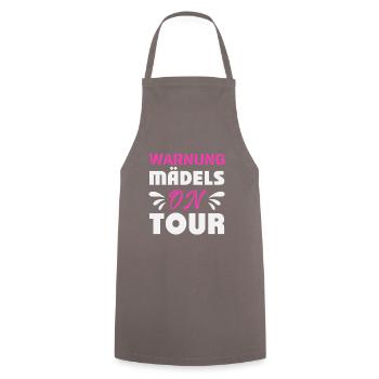 Mädels on Tour Mädelstrip Girls Trip Mädelstour - Kochschürze - Grau - Vorne - AI Model Male 185 dark (185cm)