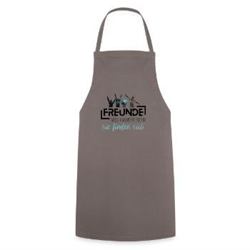 Beste Freunde FREUND Kumpel Kumpels - Geschenkidee - Kochschürze - Grau - Vorne - AI Model Male 185 dark (185cm)