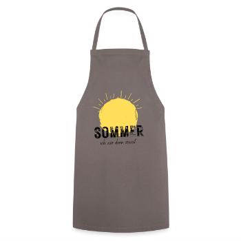 SOMMER ich bin dann soweit - HELLO SUMMER - Kochschürze - Grau - Vorne - AI Model Male 185 dark (185cm)