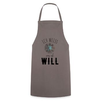 Wegweiser Motivation - VEGVISIR - Kochschürze - Grau - Vorne - AI Model Male 185 dark (185cm)