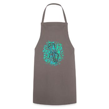Jellyfishh GeomeTRIX bunt - Kochschürze - Grau - Vorne - AI Model Male 185 dark (185cm)