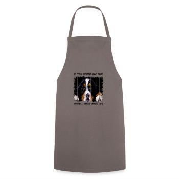 Bouvier bernois - Tablier de cuisine - gris - Devant - AI Model Male 185 dark (185cm)